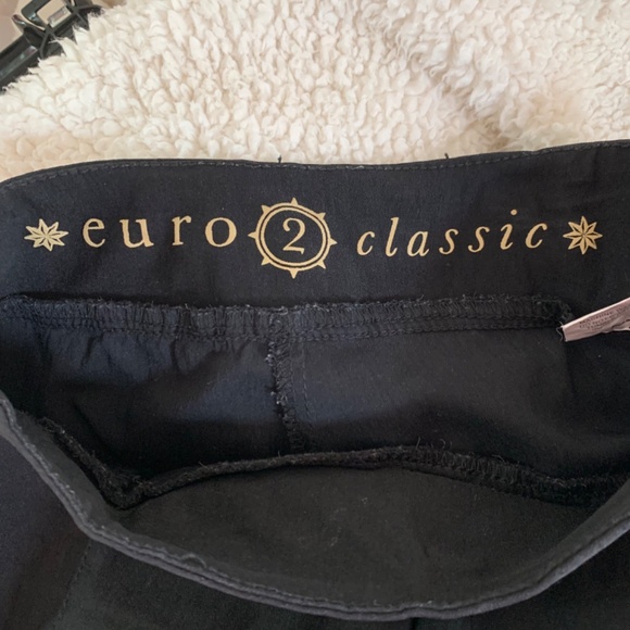 EURO Classic Black Crop Pants with Rhinestones 2 - Picture 3 of 4